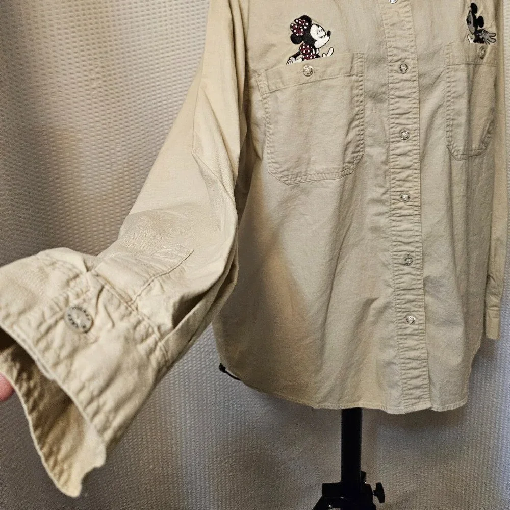 Disney Limited Jerry Leigh Whimsical Safari Mickey & Minnie Kiss Shirt Sz L - Picture 12 of 14